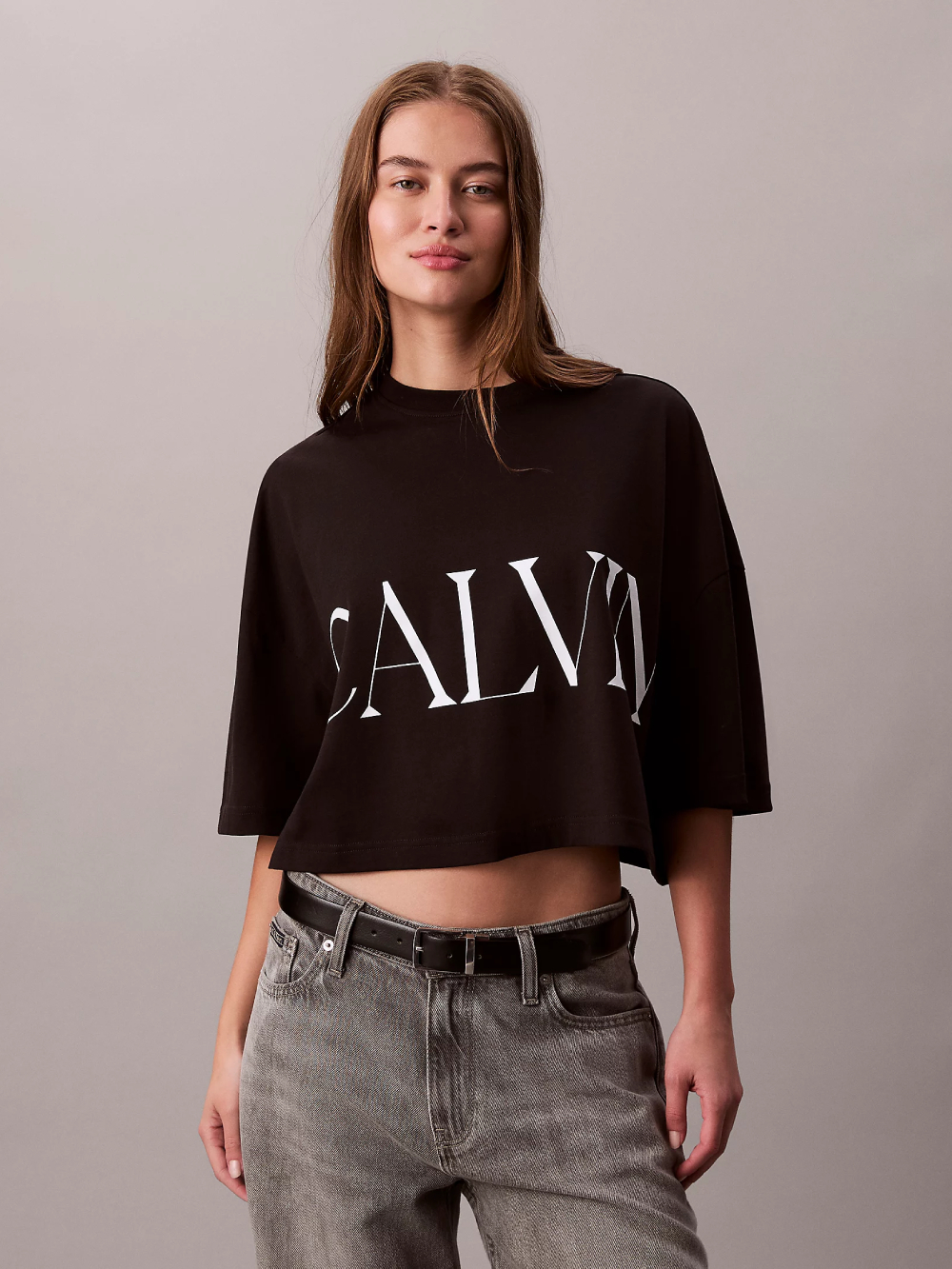 detail Calvin Klein dámský černý top
