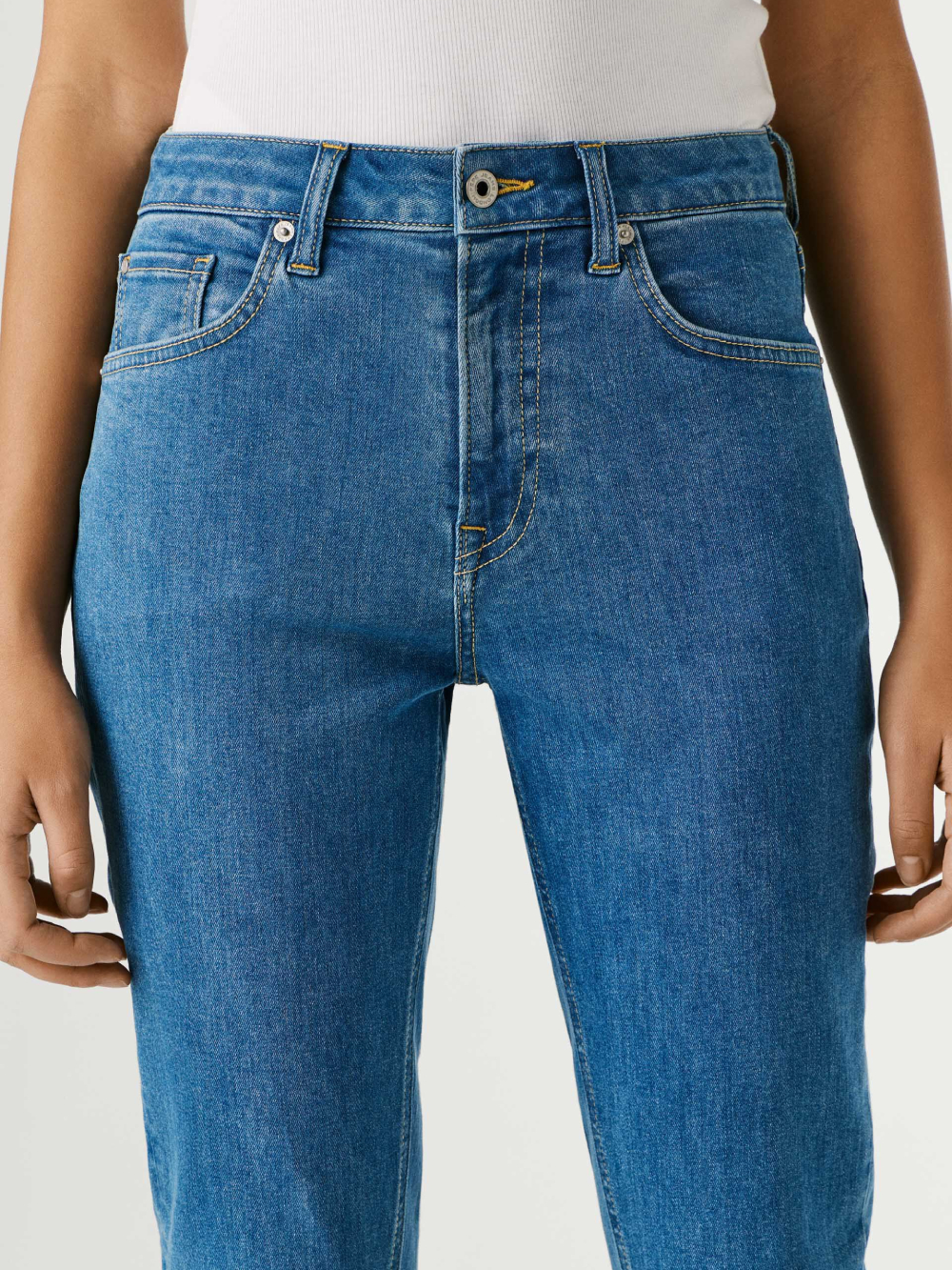 detail Pepe Jeans dámské modré džínové šortky