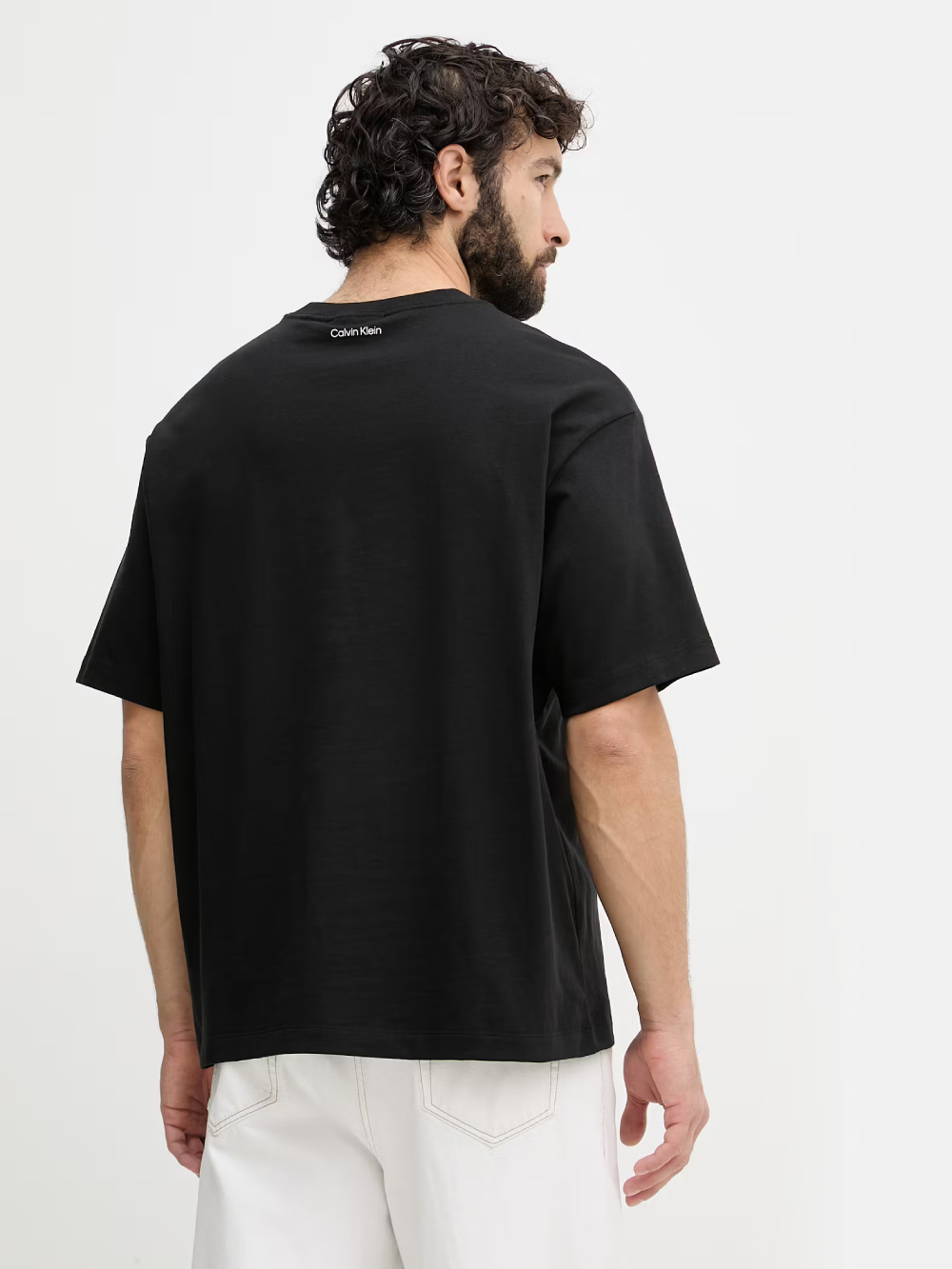 detail Calvin Klein pánské černé tričko