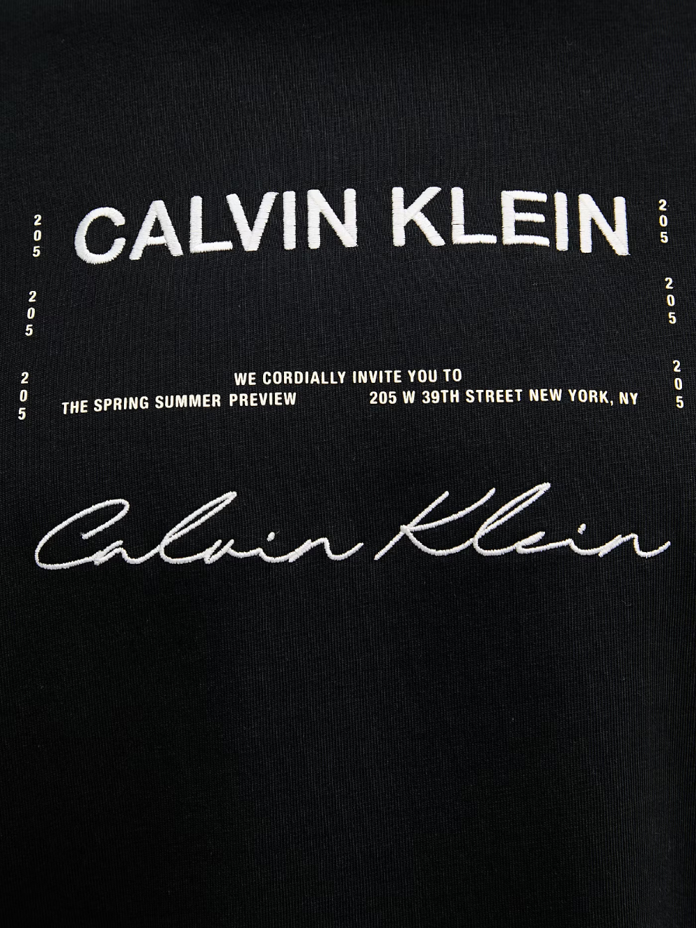 detail Calvin Klein pánské černé tričko