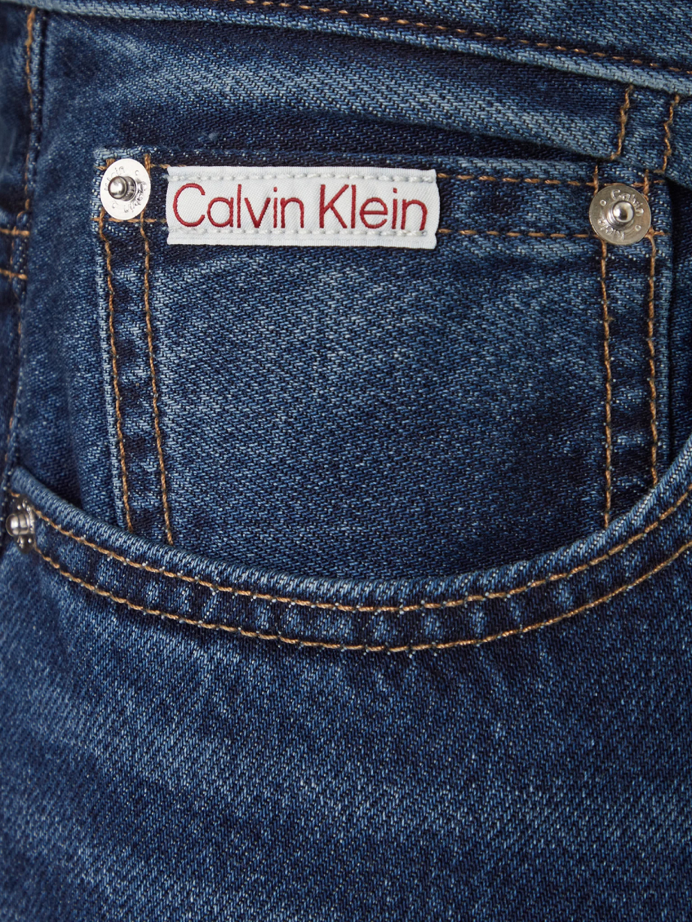 detail Calvin Klein pánské modré džínové šortky