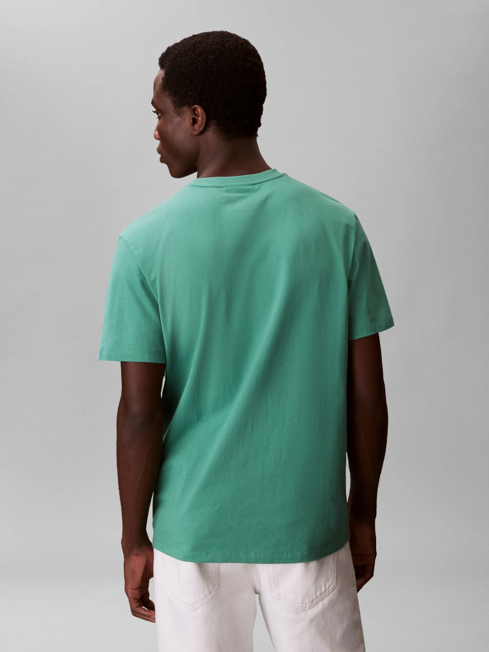 detail Calvin Klein pánské zelené tričko