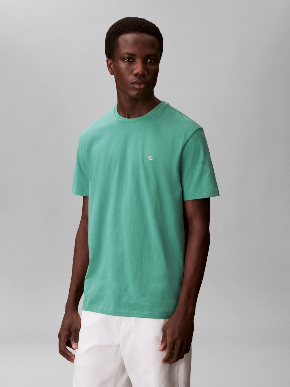 detail Calvin Klein pánské zelené tričko