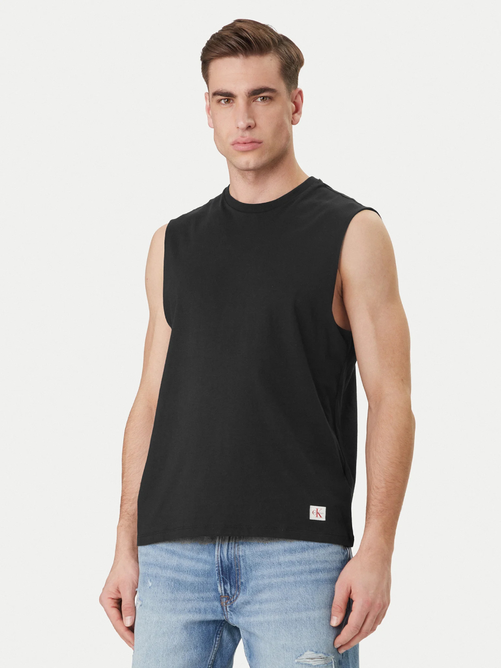 detail Calvin Klein pánské černé tričko