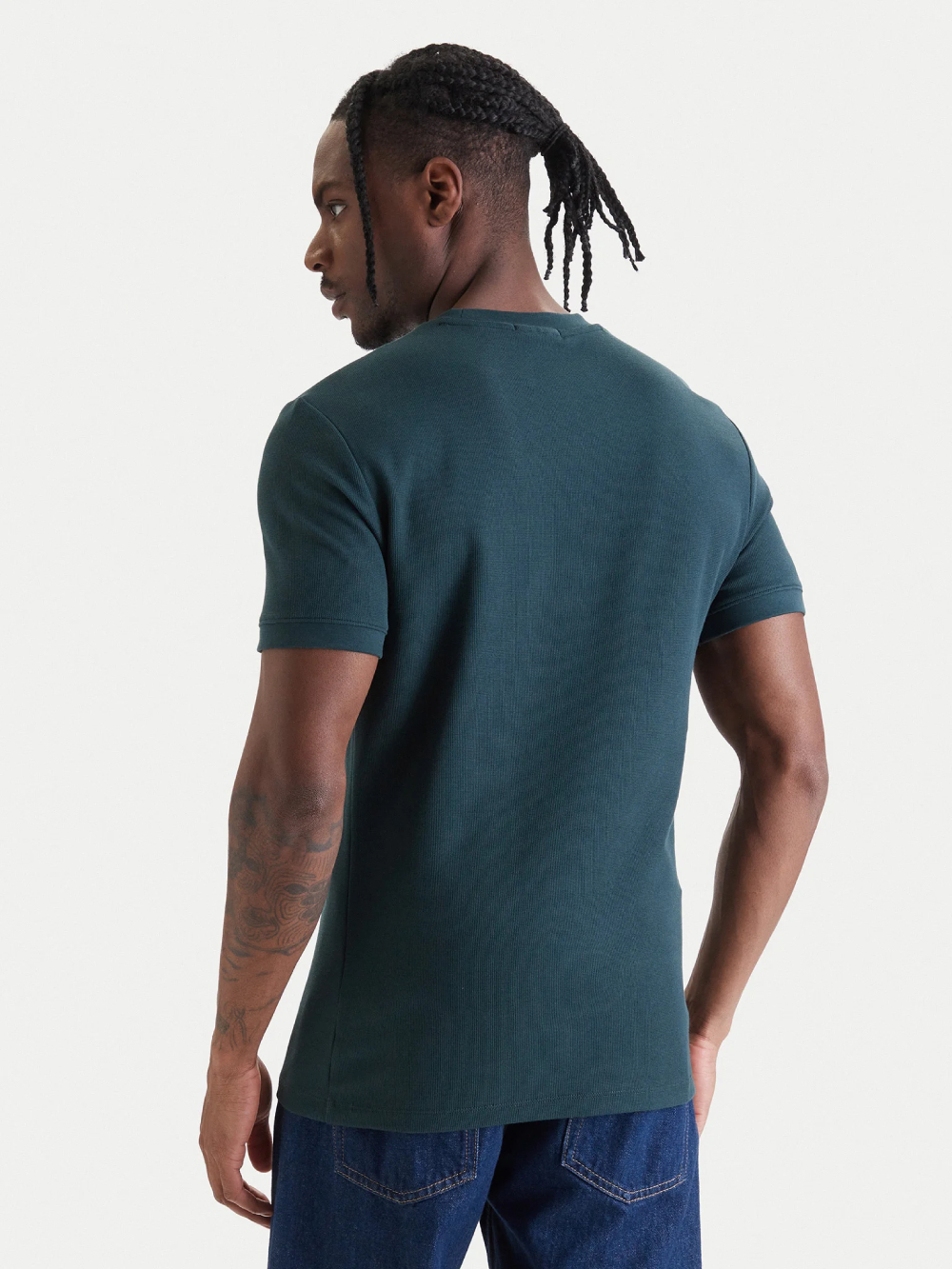 detail Calvin Klein pánské zelené tričko