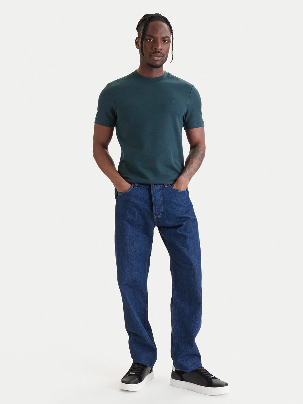 detail Calvin Klein pánské zelené tričko