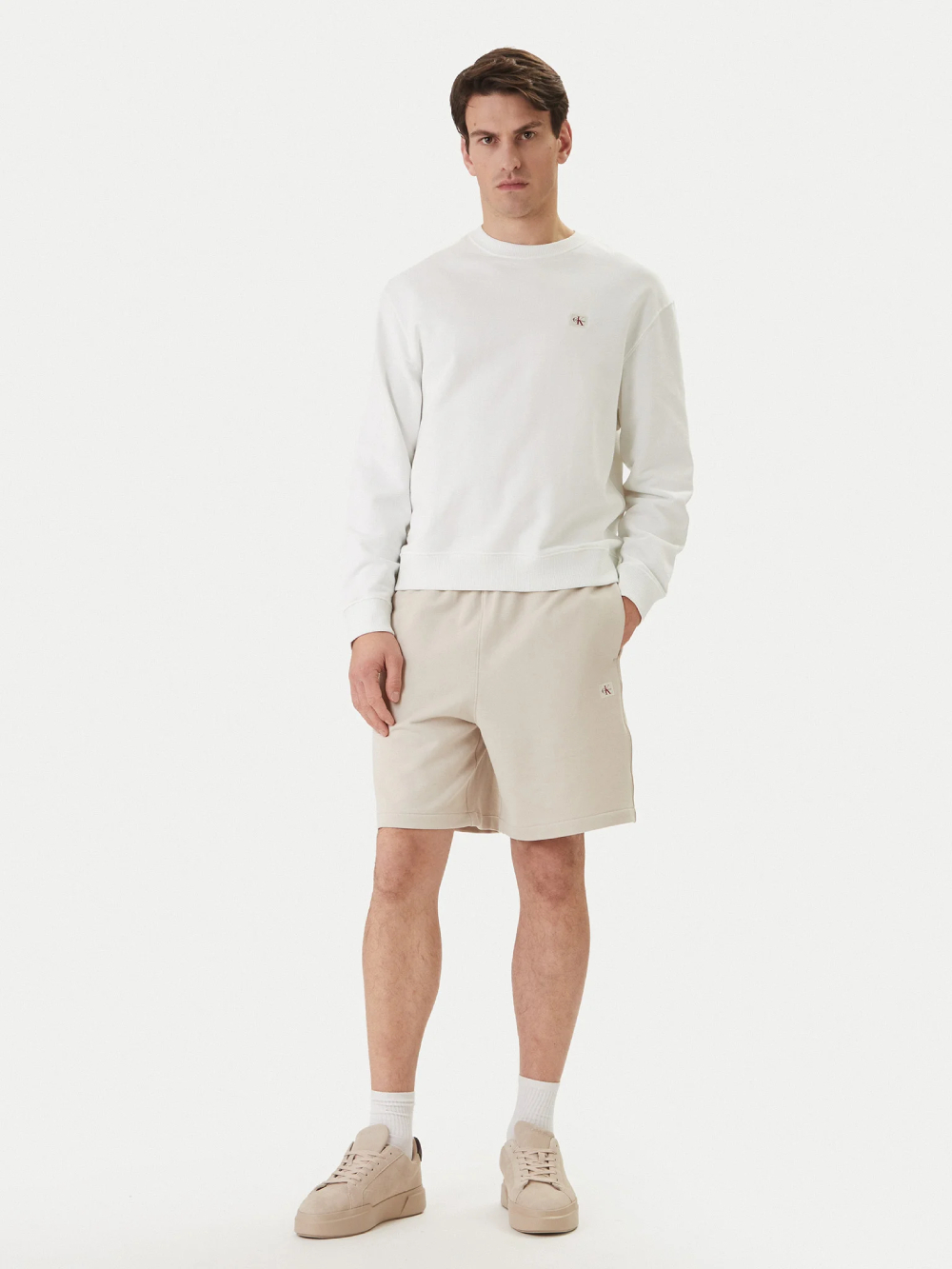 detail Calvin Klein pánské béžové šortky