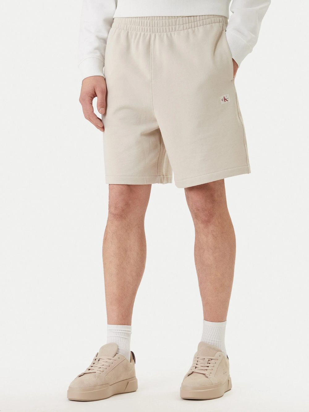 detail Calvin Klein pánské béžové šortky