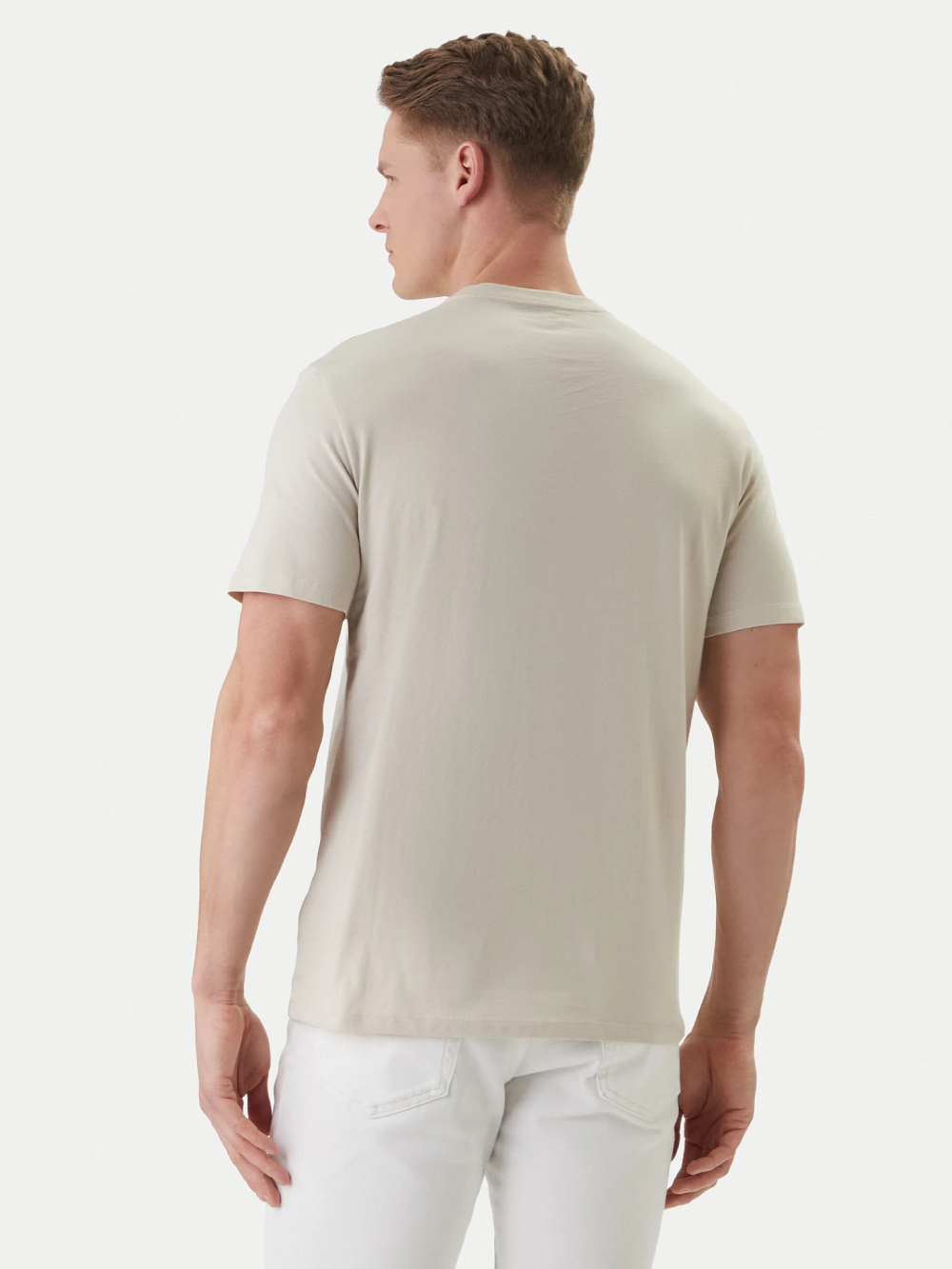 detail Calvin Klein pánské béžové tričko