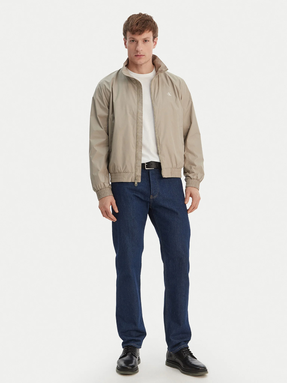 detail Calvin Klein pánská hnědá bunda