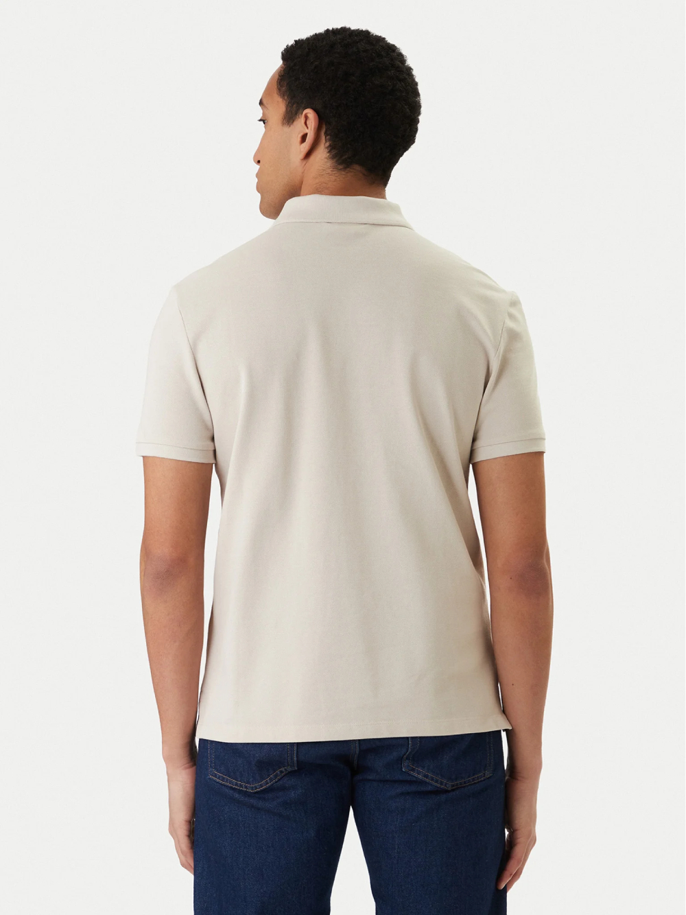 detail Calvin Klein pánské béžové polo tričko