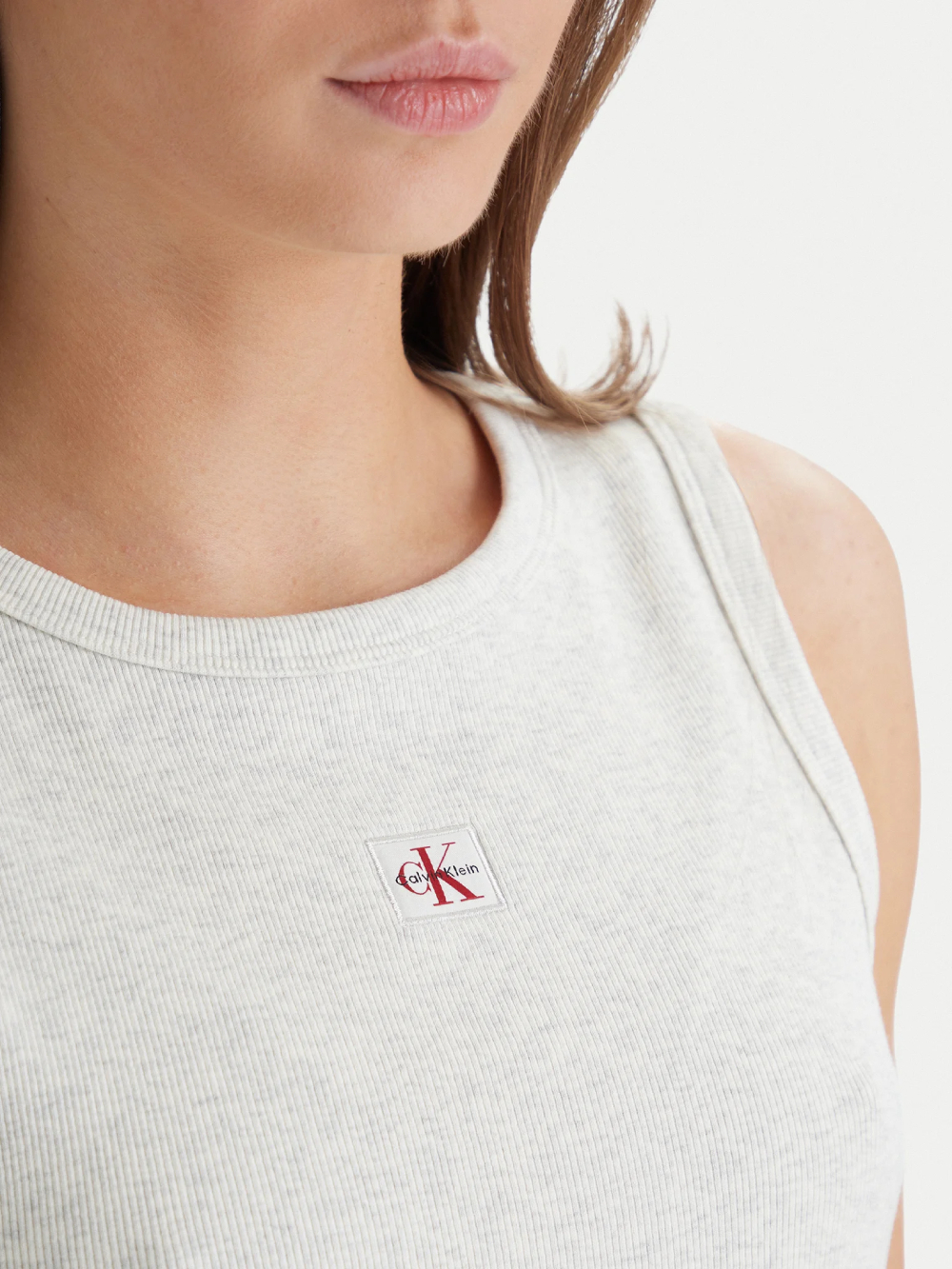 detail Calvin Klein dámské béžové tílko