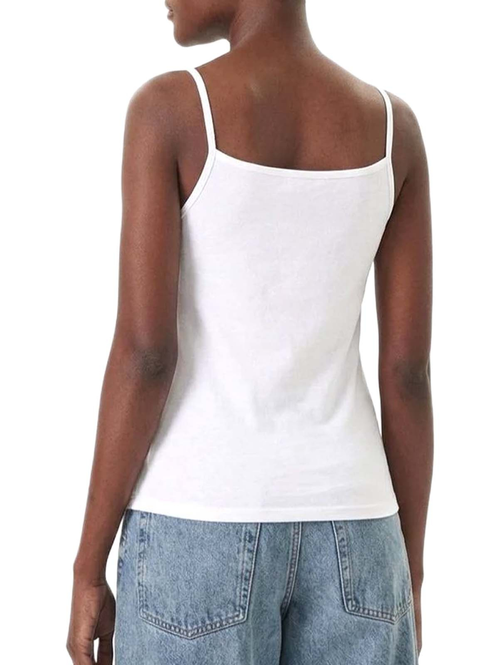 detail Calvin Klein dámské bílé tílko
