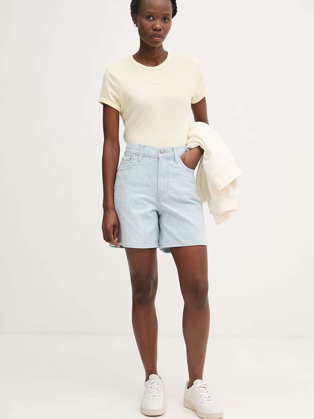 detail Calvin Klein dámské džínové šortky