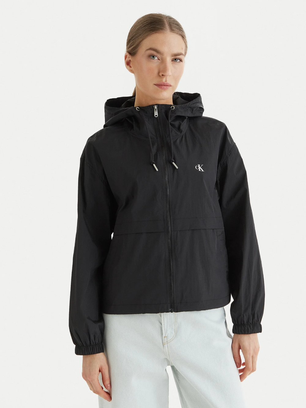 detail Calvin Klein dámská černá větrovka