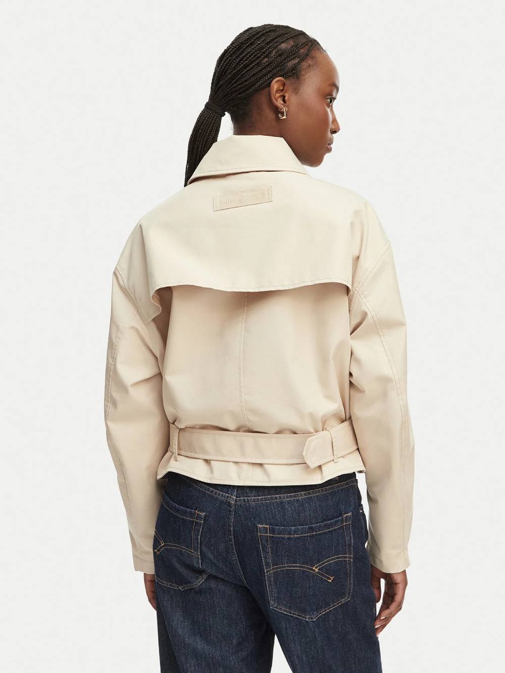 detail Tommy Jeans dámský béžový trenčkot