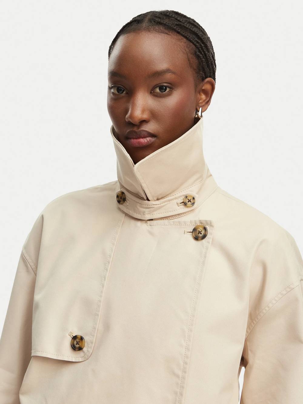 detail Tommy Jeans dámský béžový trenčkot