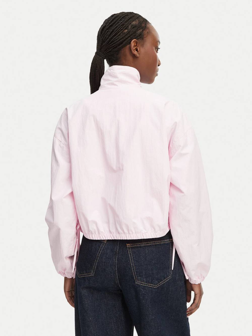 detail Tommy Jeans dámská růžová přechodová bunda