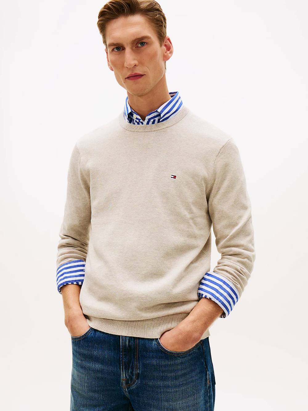 detail Tommy Hilfiger pánský svetr