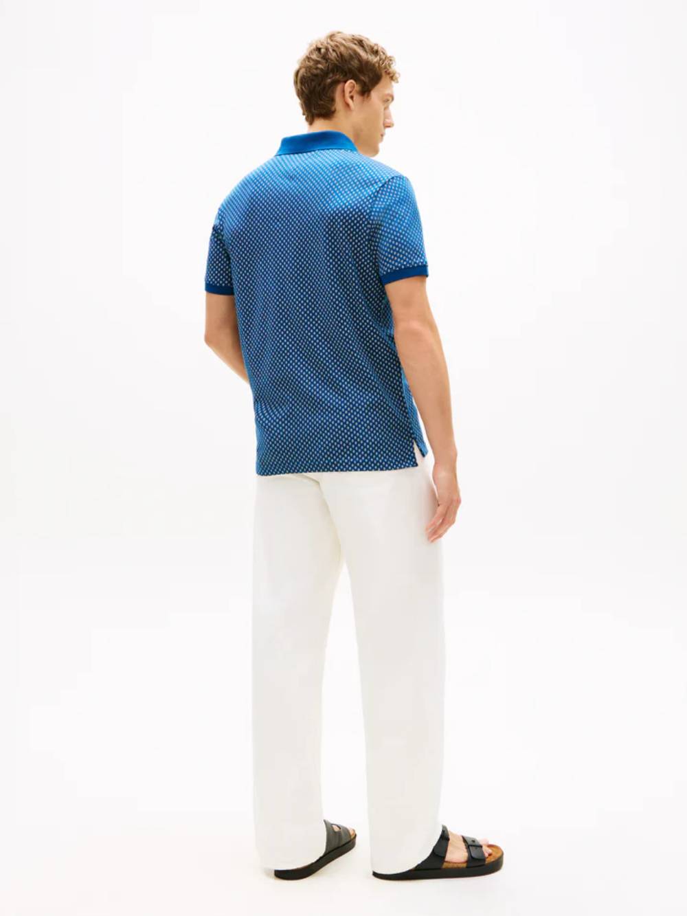 detail Tommy Hilfiger pánské modré  polo tričko