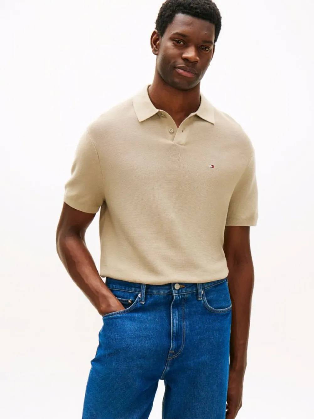 detail Tommy Hilfiger pánské polo tričko
