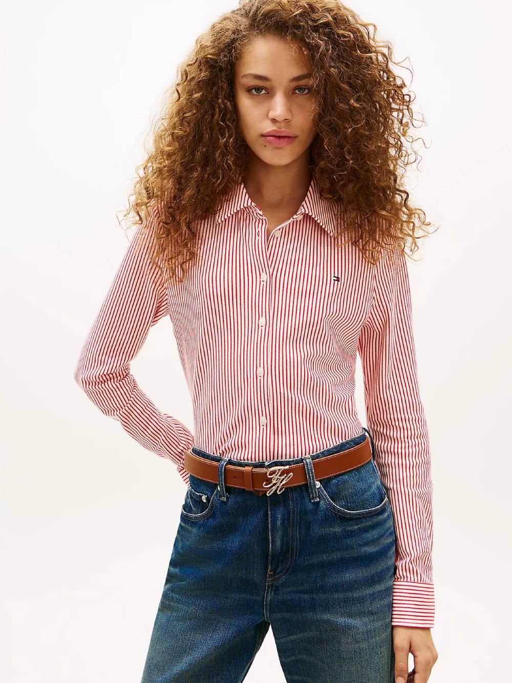 detail Tommy Hilfiger dámská pruhovaná košile