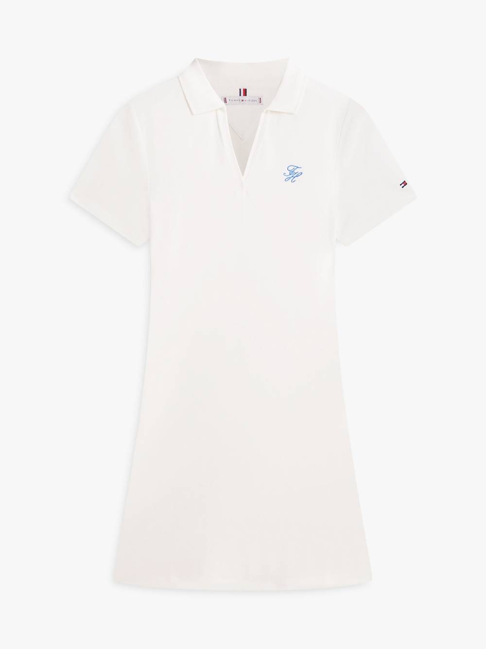 detail Tommy Hilfiger dámské bílé  polo šaty