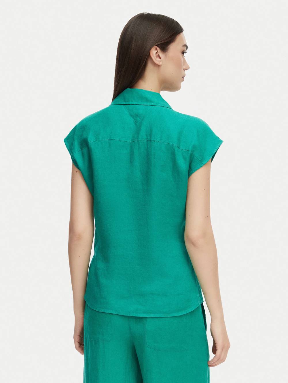 detail Tommy Hilfiger dámská zelená halenka