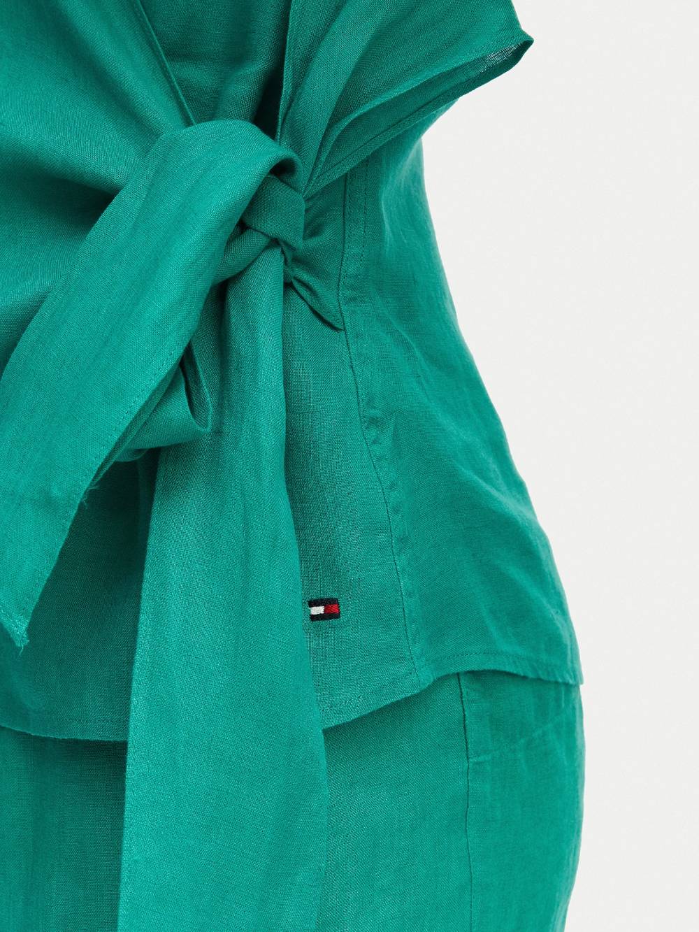 detail Tommy Hilfiger dámská zelená halenka