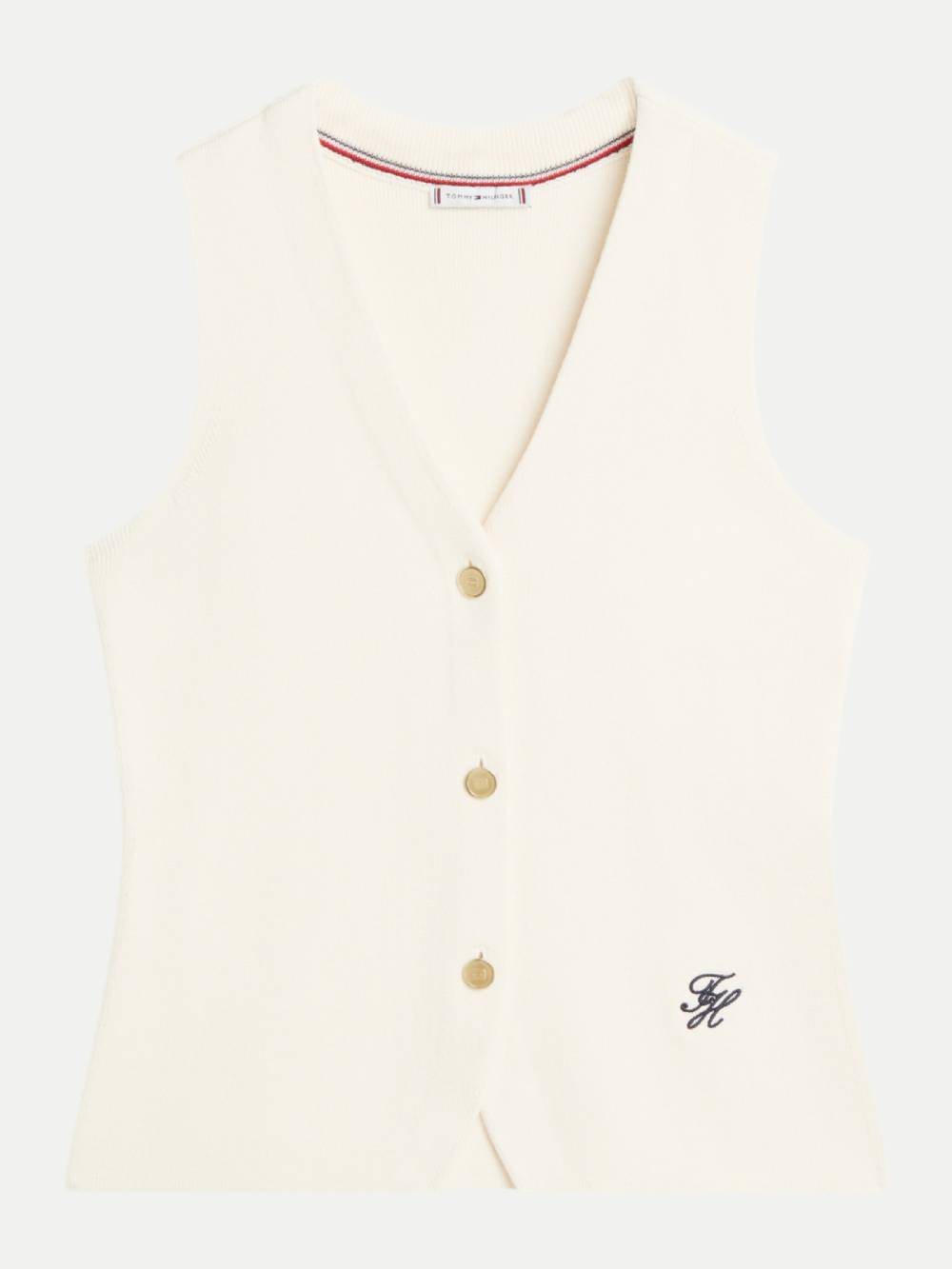 detail Tommy Hilfiger dámská béžová vesta