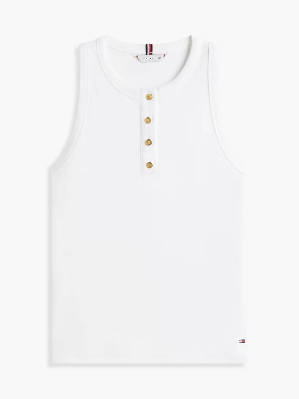 detail Tommy Hilfiger dámské bílé tílko