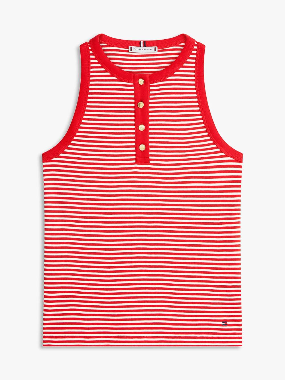 detail Tommy Hilfiger dámská červeno-bílé tílko