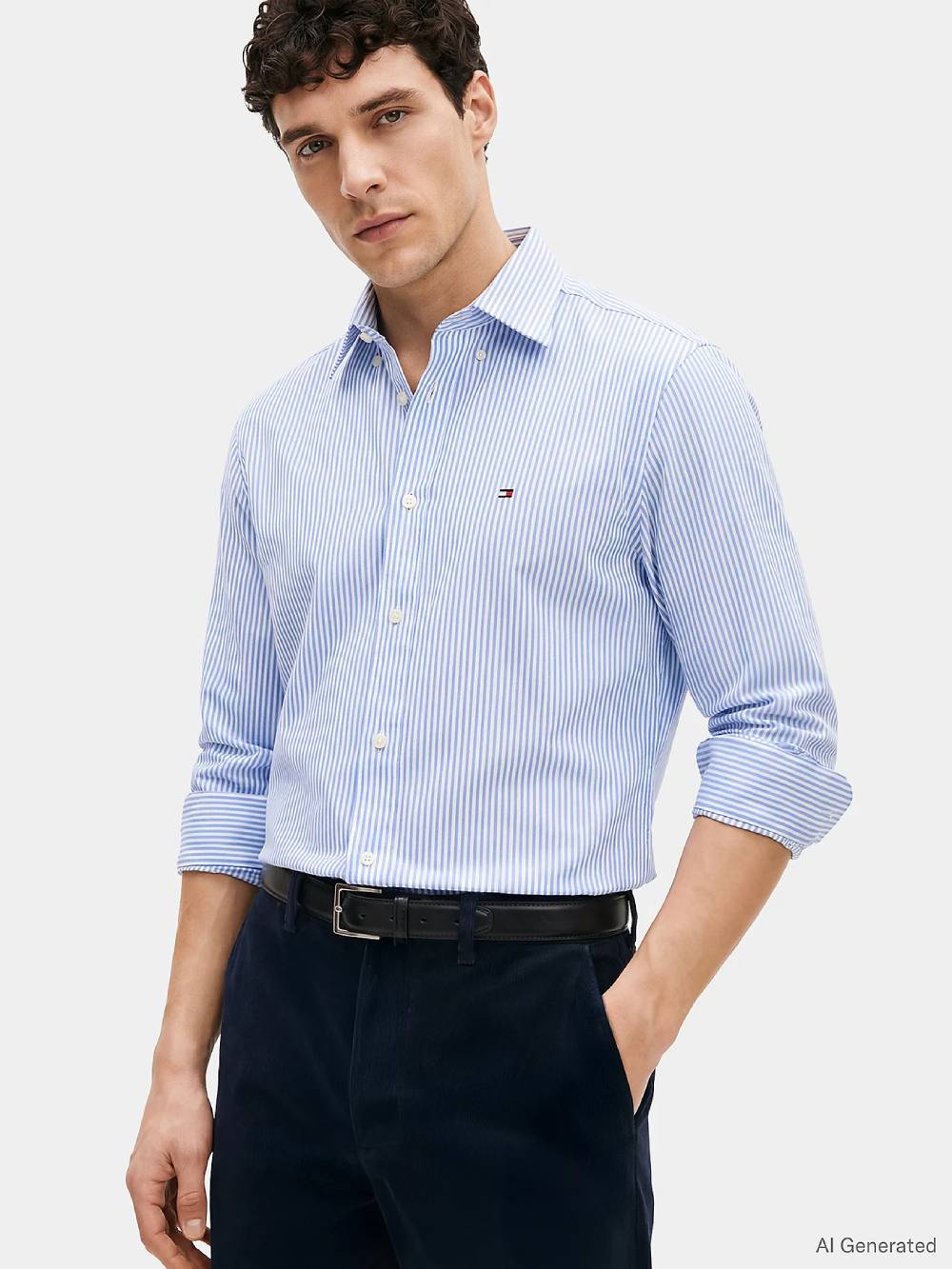 detail Tommy Hilfiger pánská pruhovaná košile