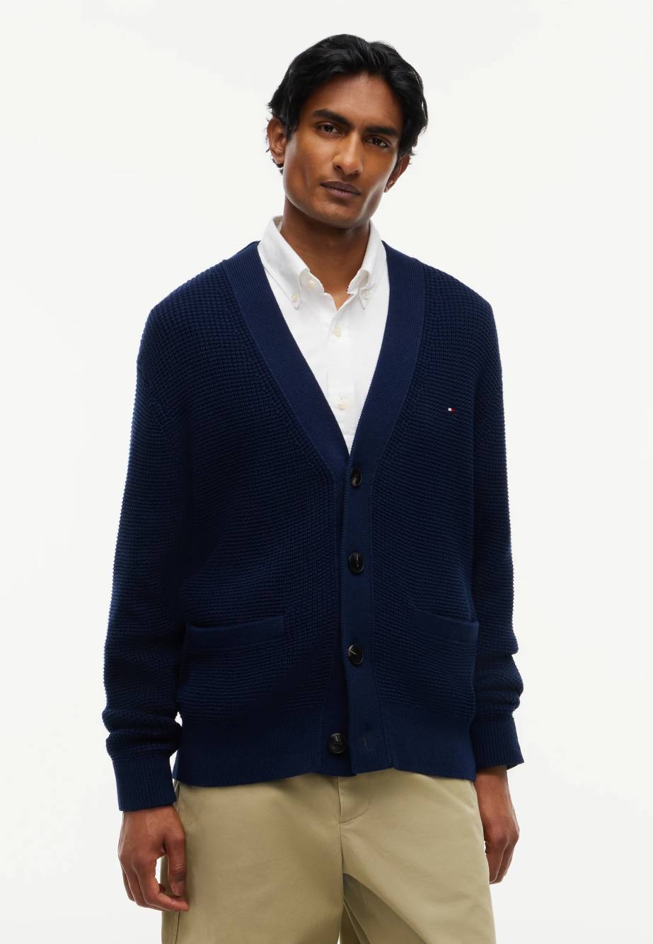 detail Tommy Hilfiger pánský pletený svetr