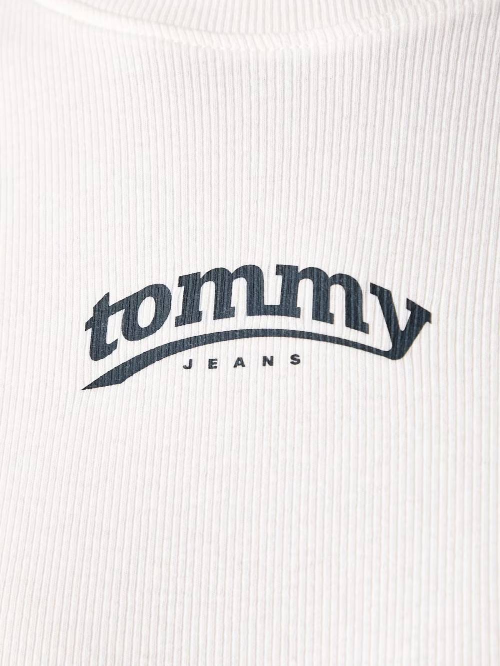 detail Tommy Jeans dámské bílé tričko