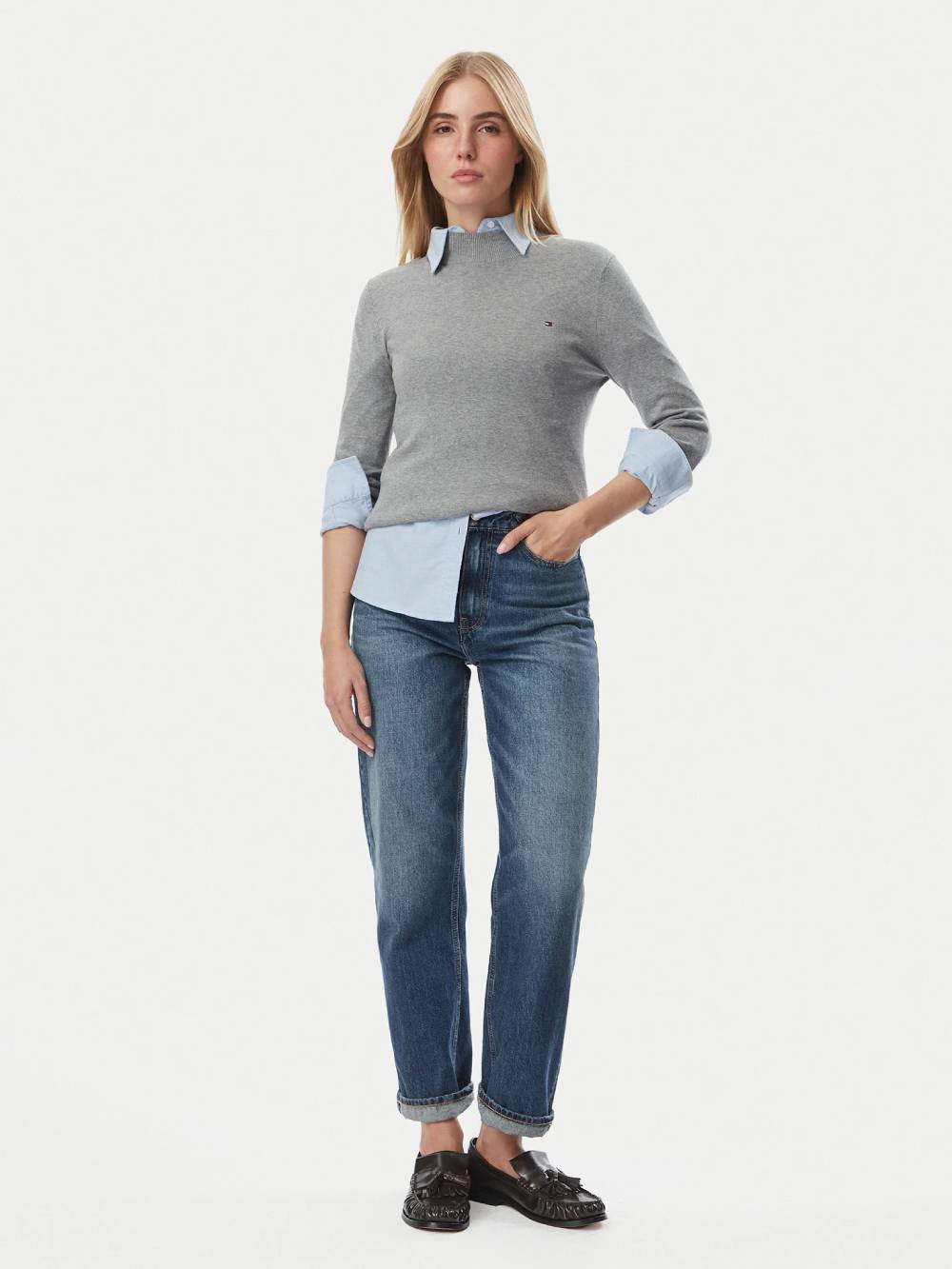 detail Tommy Hilfiger dámský šedý kabelka
