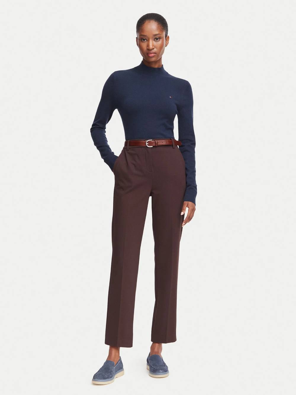 detail Tommy Hilfiger dámský modrý rolák