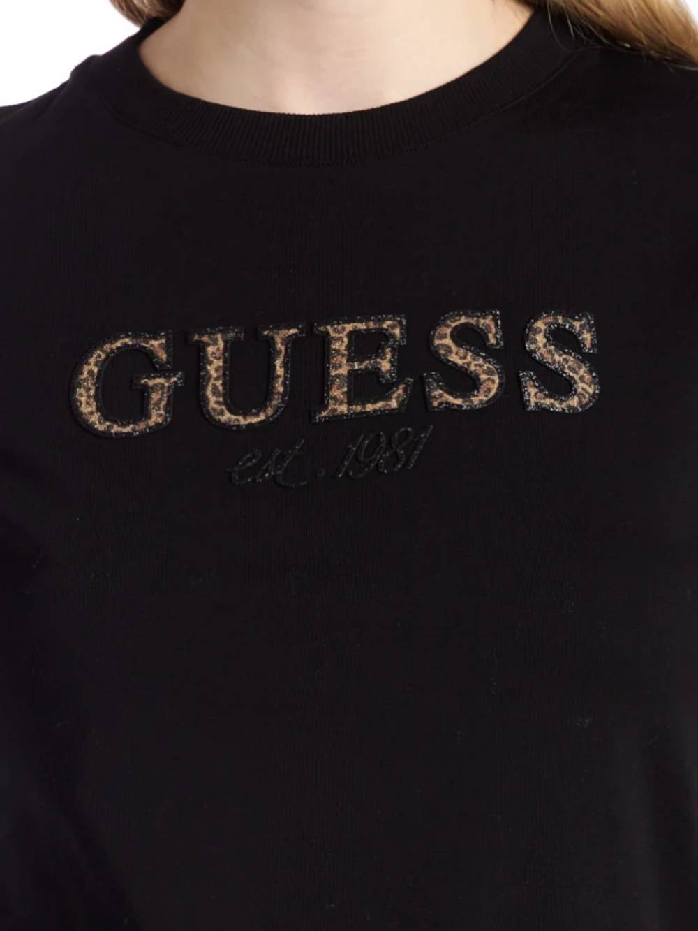 detail Guess dámské černé tričko