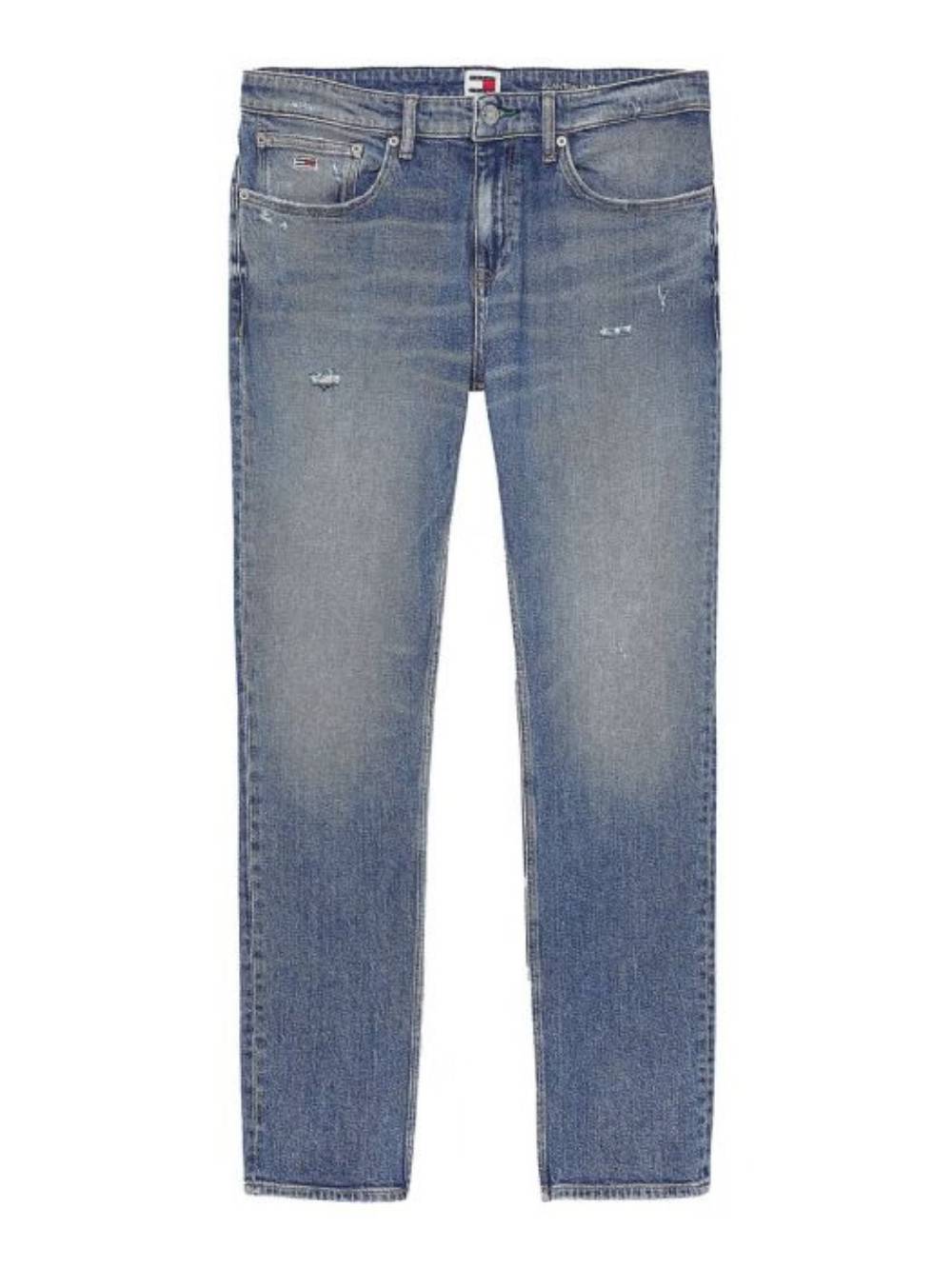 detail Tommy Jeans pánské modré džíny