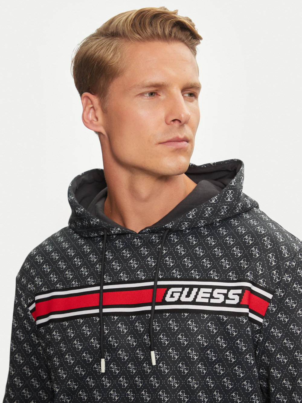 detail Guess pánská černá mikina