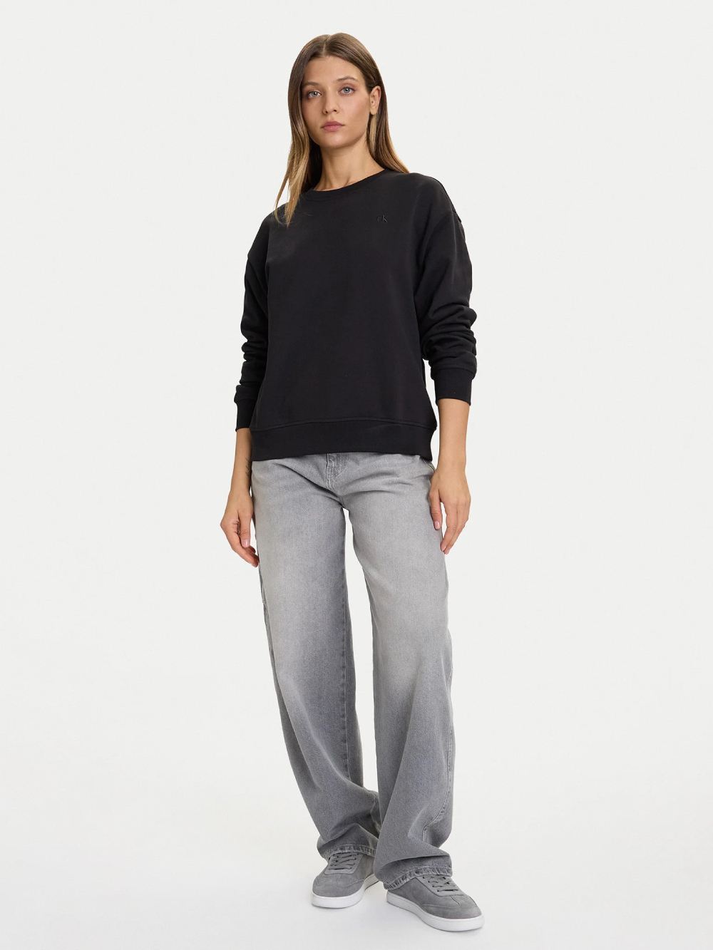 detail Calvin Klein dámská černá mikina