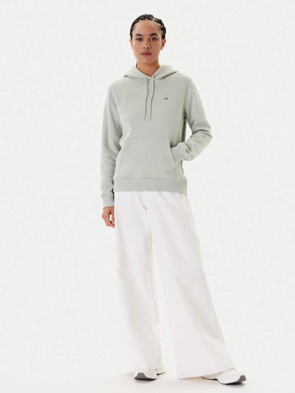 detail Tommy Jeans dámská zelená mikina