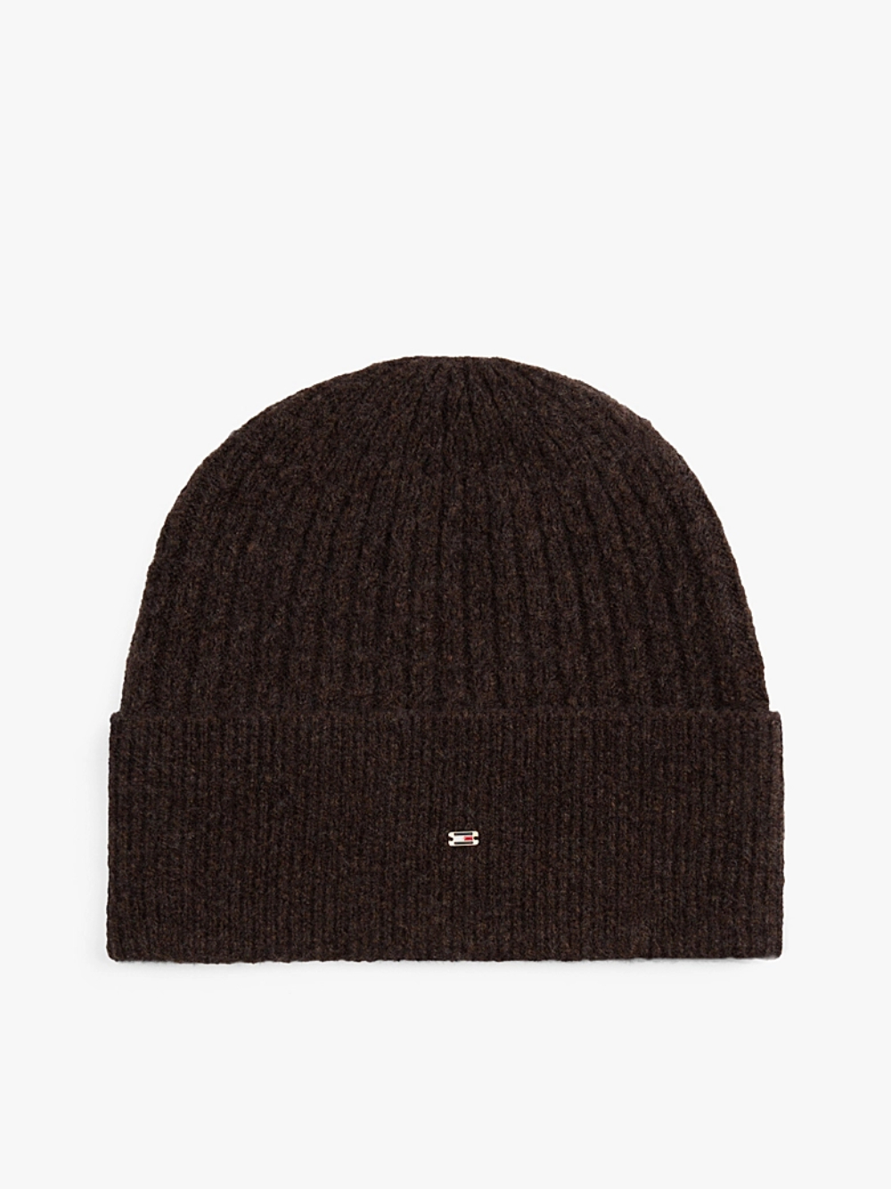 detail Tommy Hilfiger dámská tmavě hnědá čepice 