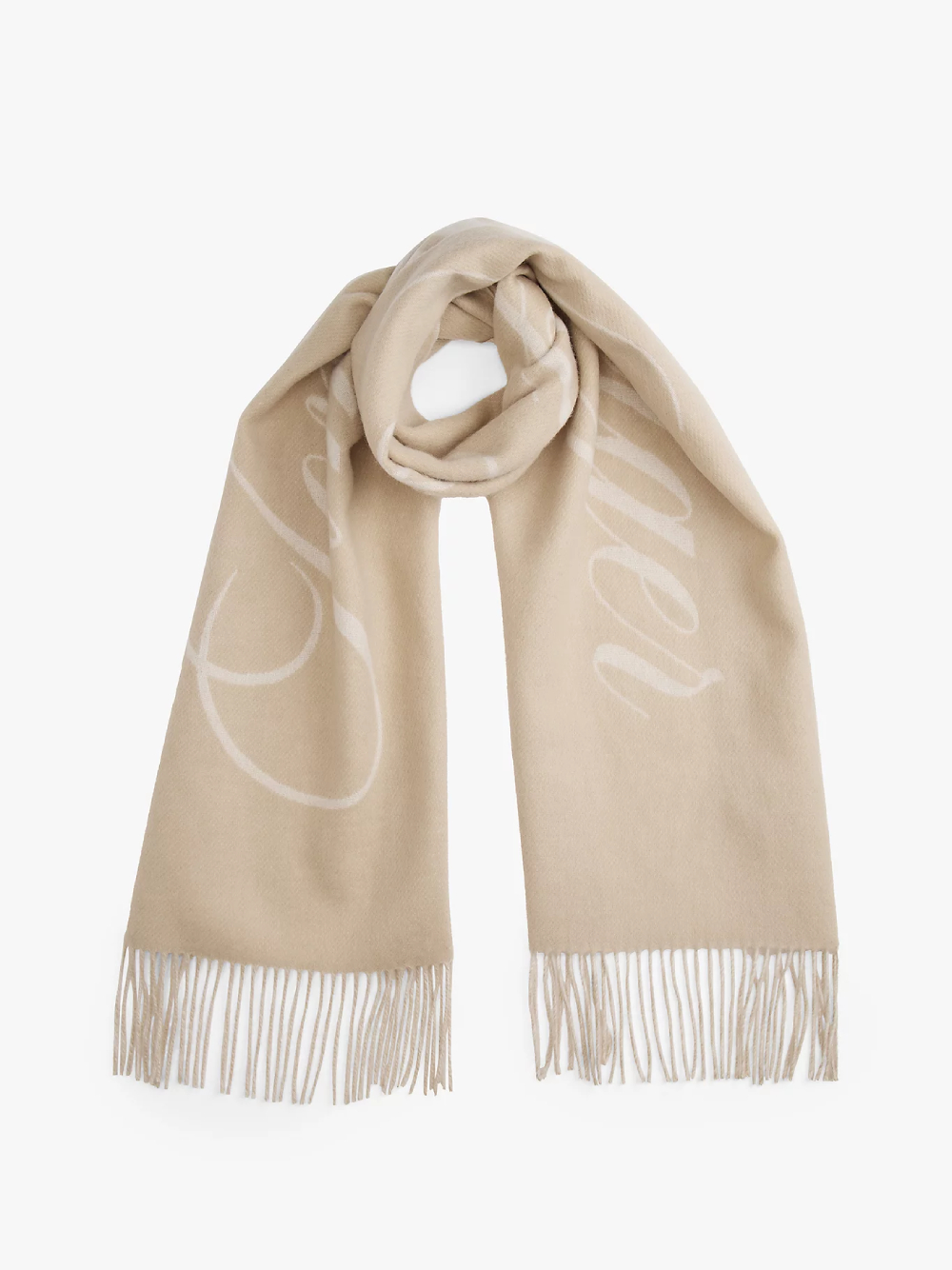 detail Tommy Hilfiger dámský béžový šál 