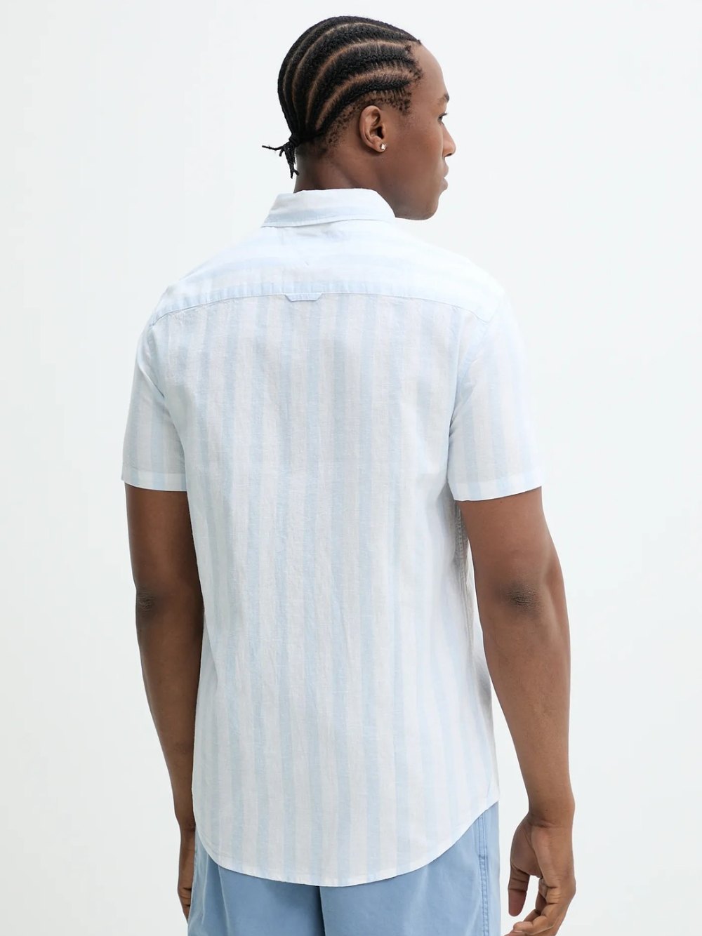 detail Tommy Jeans pánská bílo modrá košile