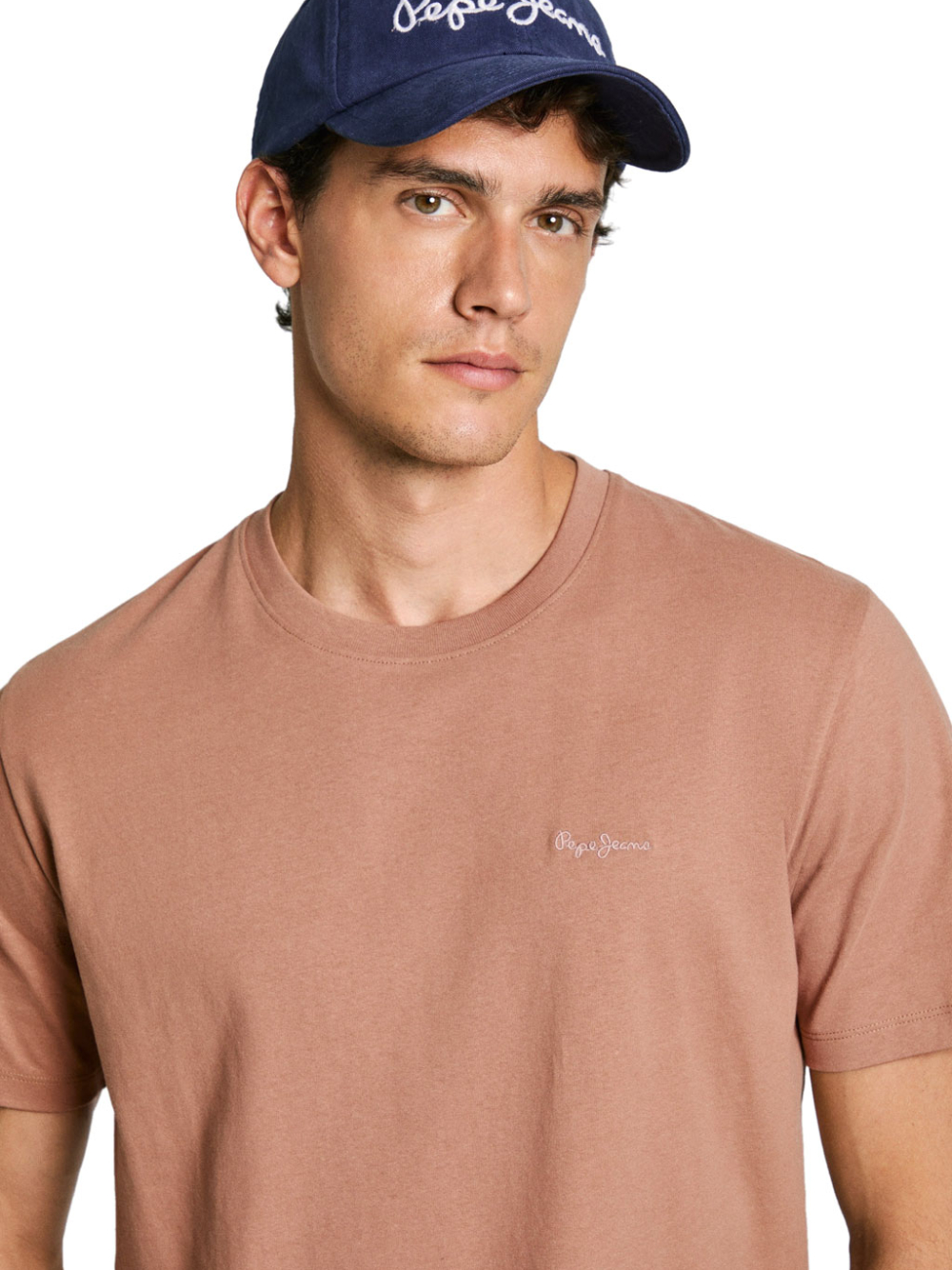 detail Pepe Jeans pánské hnědé tričko