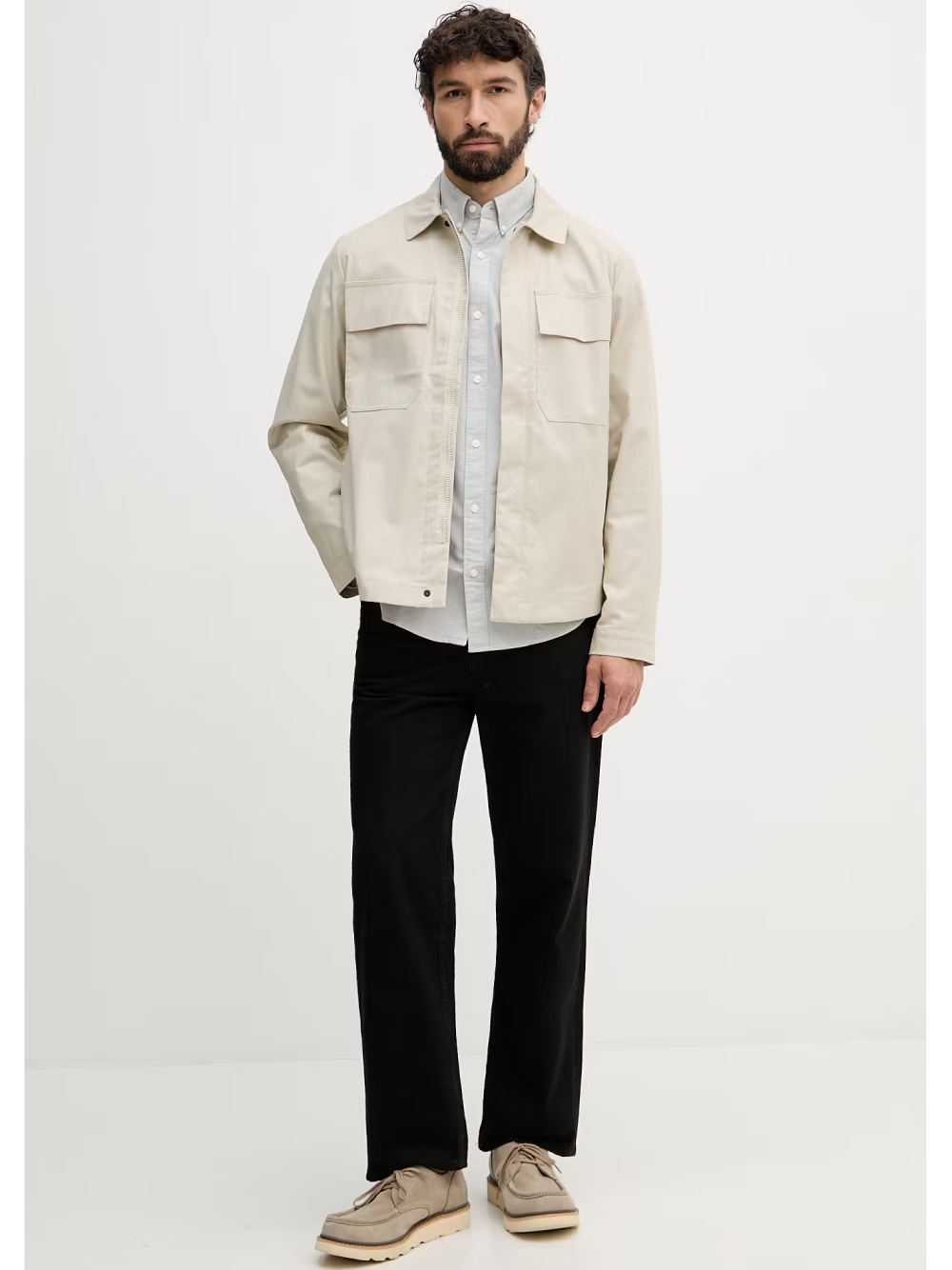 detail Calvin Klein pánská šedozelená košile