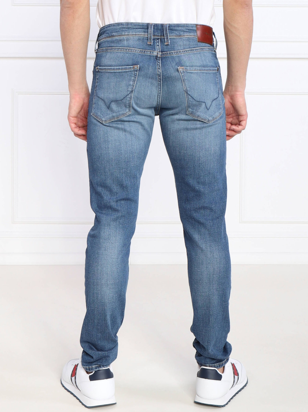 detail Pepe Jeans pánské modré džíny