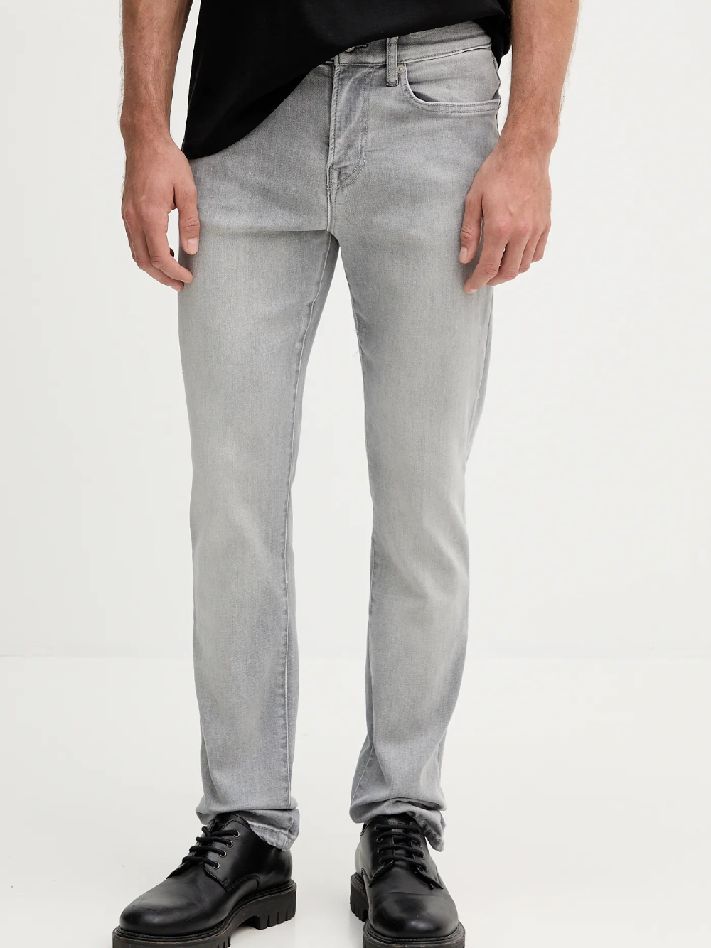 detail Pepe Jeans pánské šedé džíny