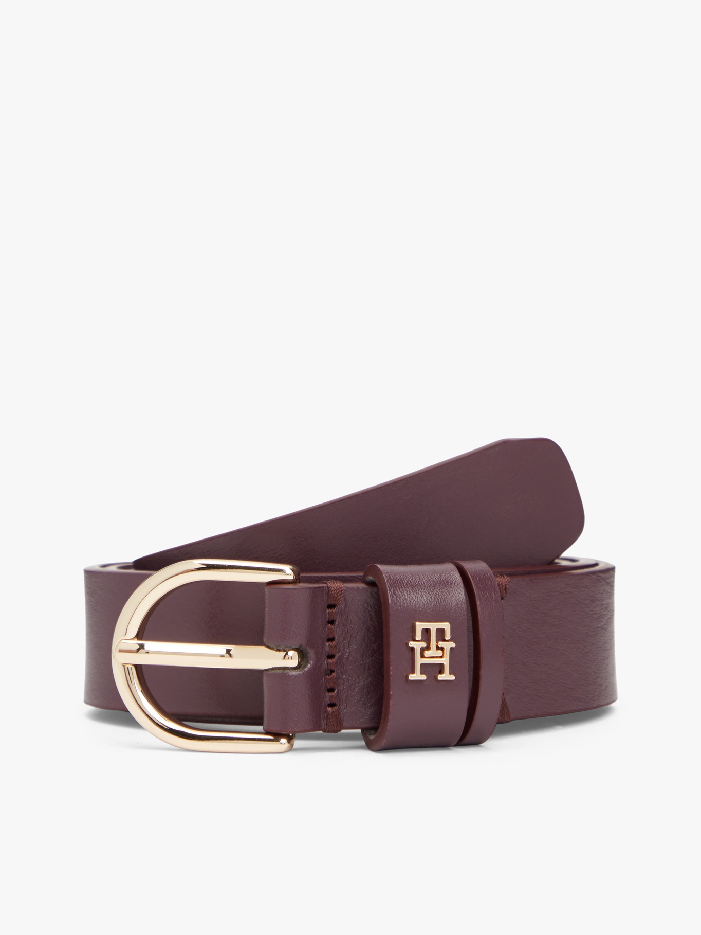 detail Tommy Hilfiger dámský hnědý pásek